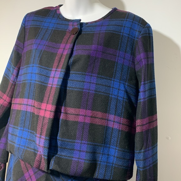 Vintage Wool Plaid Dress - Picture 6 of 7